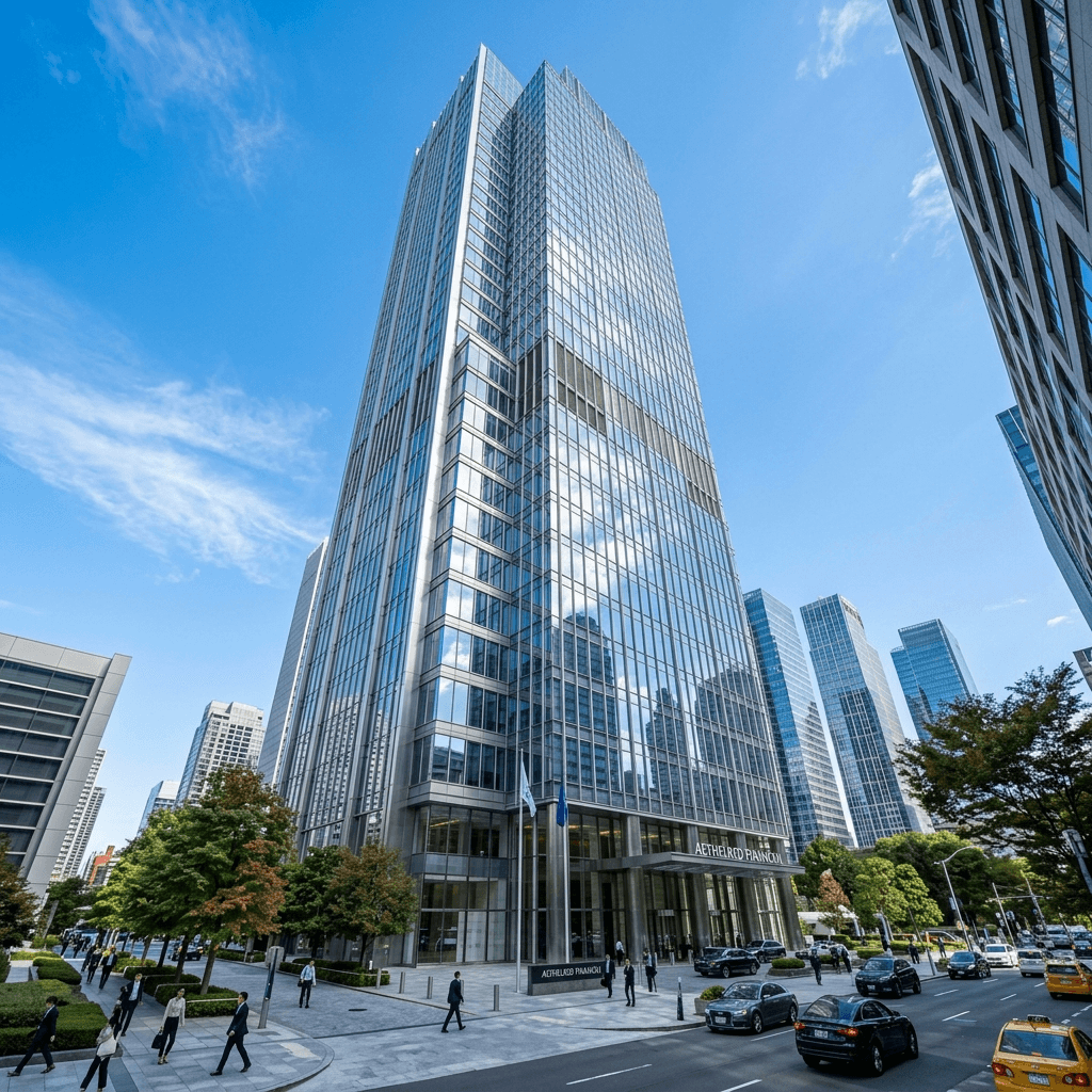 Modern corporate building architecture reflecting success